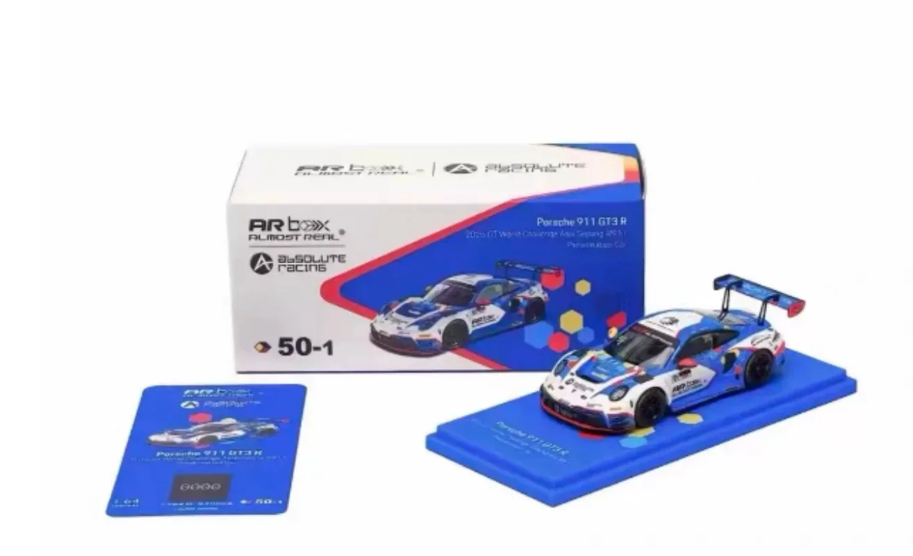 Фото Модель автомобиля AR 1:64 Porsche 911 GT3 R World Challenge Asian Cup Sepang Station / Porsche 911 GT3-R Balongman Darica Station, подарок для мальчика №1