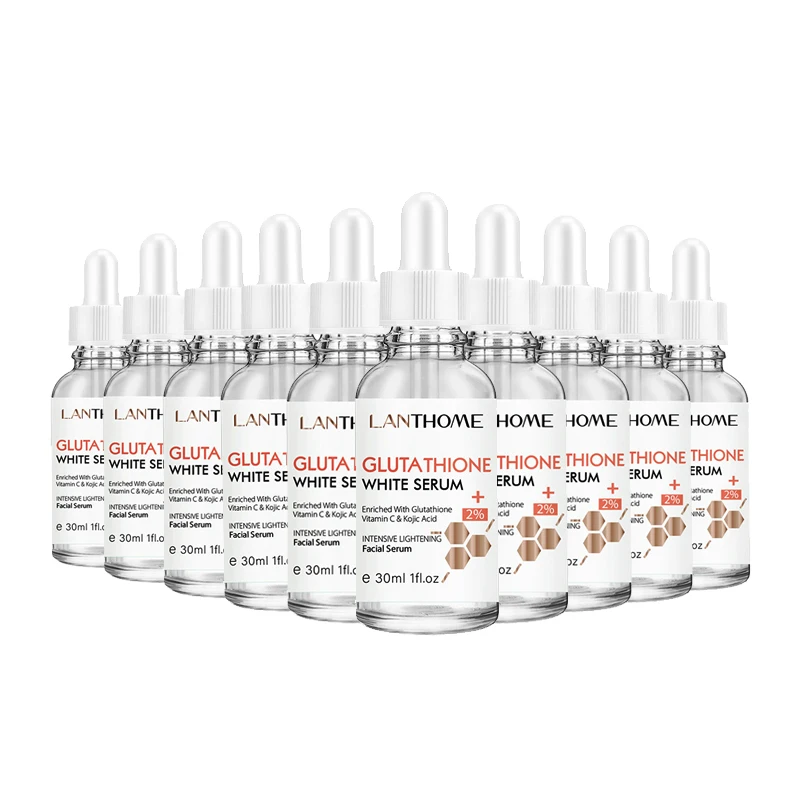 

10 шт., отбеливающая Сыворотка для черной кожи с глютатионом и витамином C и койевой кислотой, 30 мл