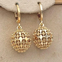 punk hip hop earring for women gold color filled vintage disco ball round dangle earrings party club pendant jewelry accessories