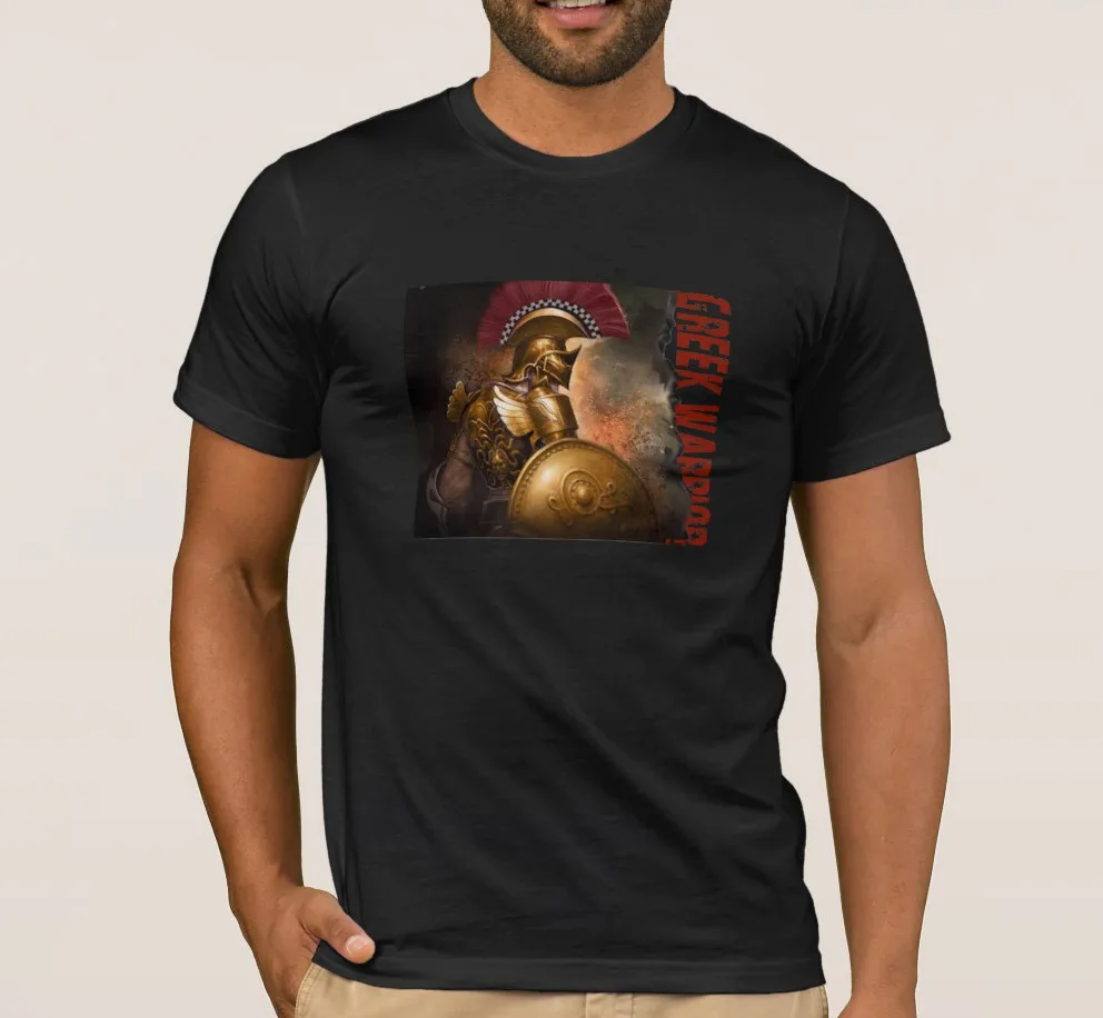 

Ancient Greek Warrior T Shirt. High Quality Cotton, Loose, large Sizes, Breathable Top, Casual T-shirt S-3XL