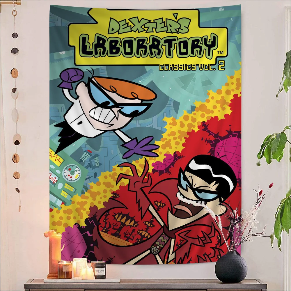 Мультфильм D-Dexters L-лаборатория DIY настенный гобелен искусство научная фантастика