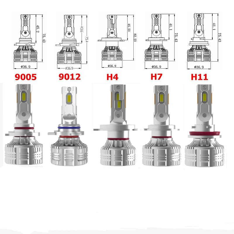 Светодиодная лампа для головных фонарей F7 130 Вт H7 6000k H11 H4 H8 9005 9012 лм Gxp комплекты