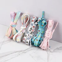 fruit flowers sports shoelace shoelaces for sneakers flat cartoon cute pattern colorful printing shoe laces star casual canvas