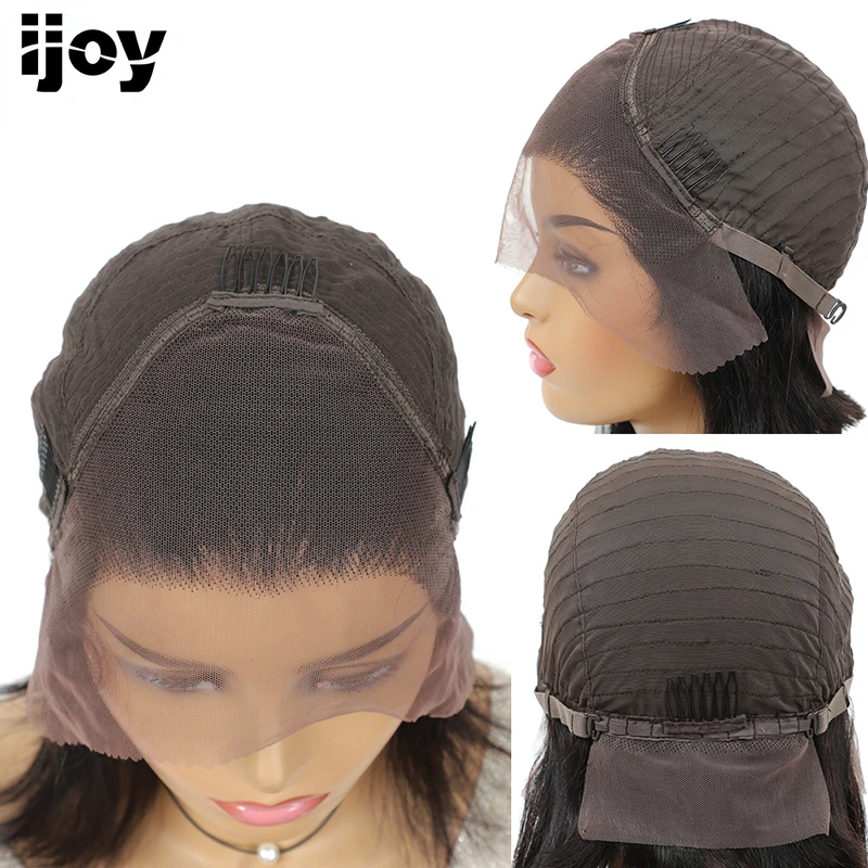 Short Bob 13x4 Lace Front Human Hair Wigs Ombre Pink Purple Orange For Black Women Brazilian Non-Remy Wig IJOY |