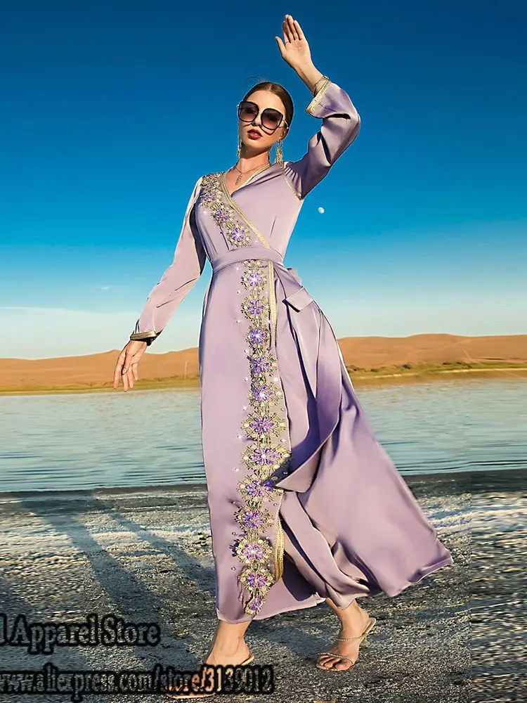 Рамадан Кафтан Дубай абайя мусульман Пакистан мусульманское арабское длинное