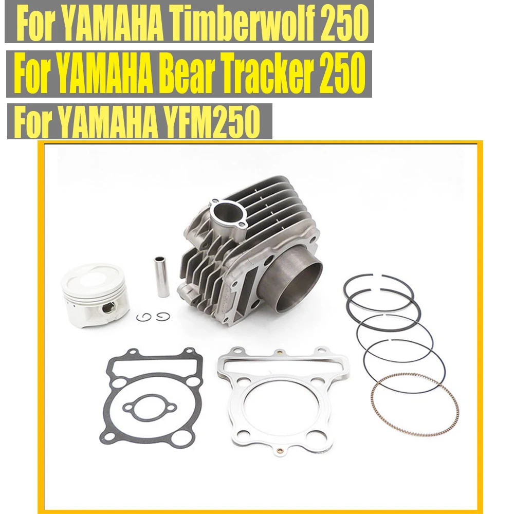 

For YAMAHA YFM250 YFM 250 Moto-4 Timberwolf Bear Tracker 250 Motorcycle Cylinder Block Gasket KIT Piston Set Ring 71MM 250CC