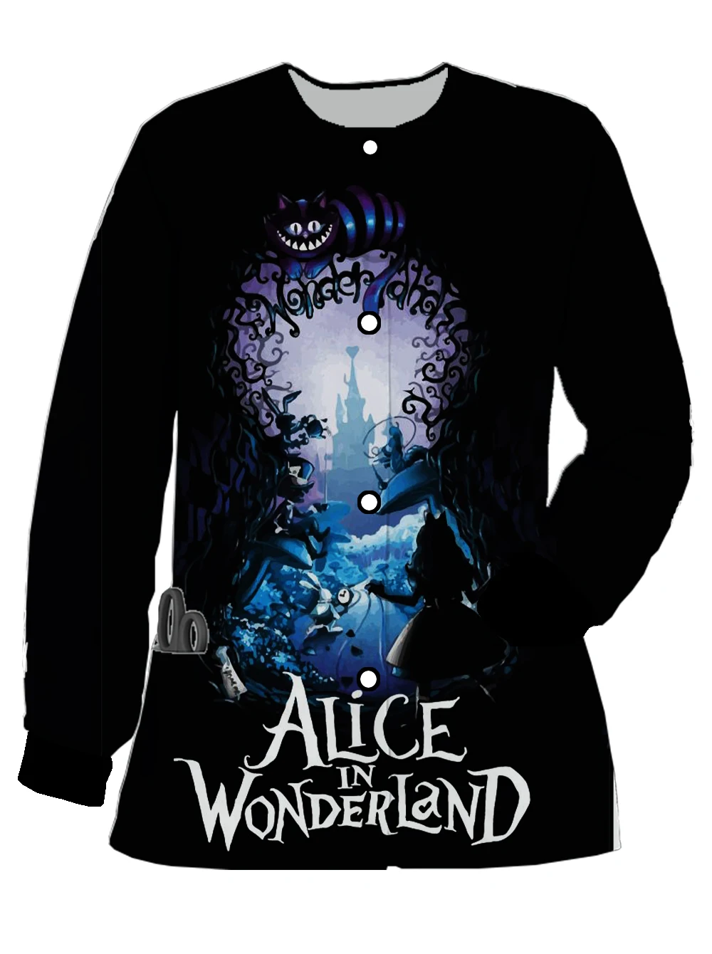 

Женская медицинская форма «Алиса в стране чудес» с длинным рукавом