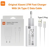 xiaomi fast charger 27w original eu usb adapter qc 4 0 turbo quick charge type c cable for mi 9 9t pro k20 pro mi note 10 lite