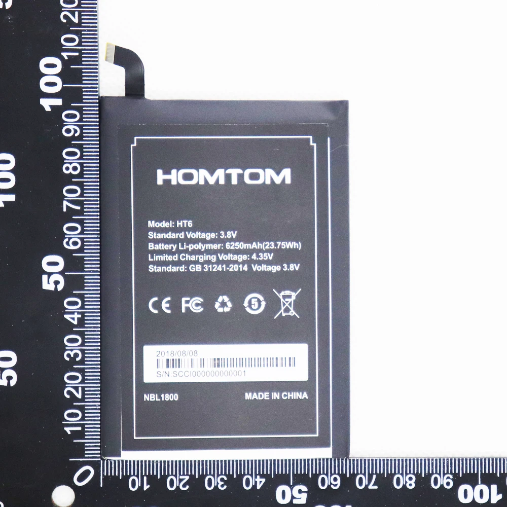 ISUNOO Phone Battery For DOOGEE T6 PRO / Homtom HT6 6250mAh | Mobile Batteries