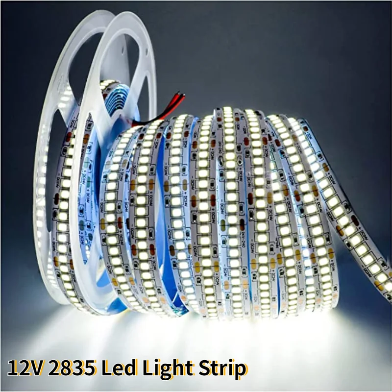 

5M LED Strip Light 12V 2835SMD LED Strip Tape Diode 60Leds/120leds/240leds Lamp Light Strips Kitchen Home Decor White/Warm White