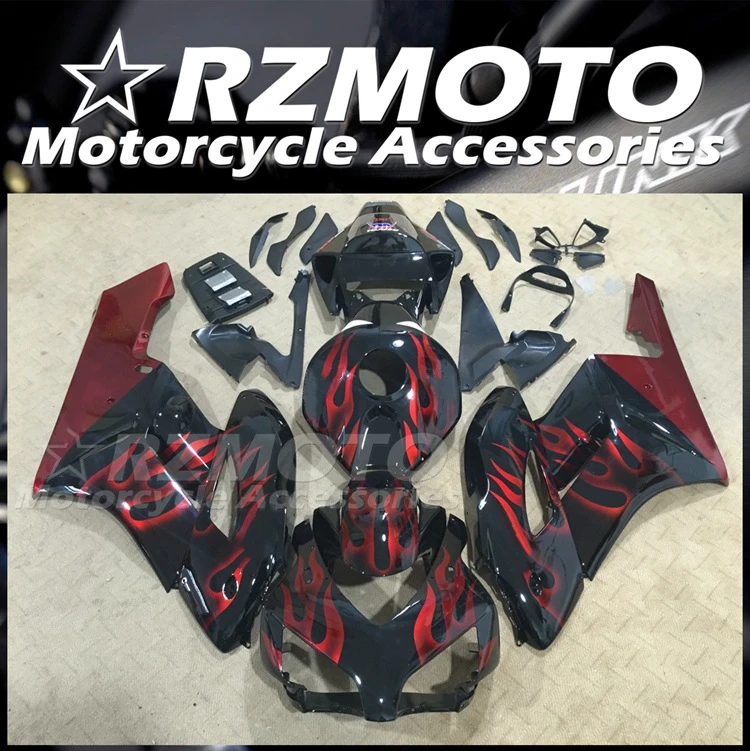 

Литьевая пресс-форма, новый комплект обтекателей из АБС-пластика для мотоцикла HONDA CBR1000RR 2004 2005 04 05, комплект кузова с красным пламенем