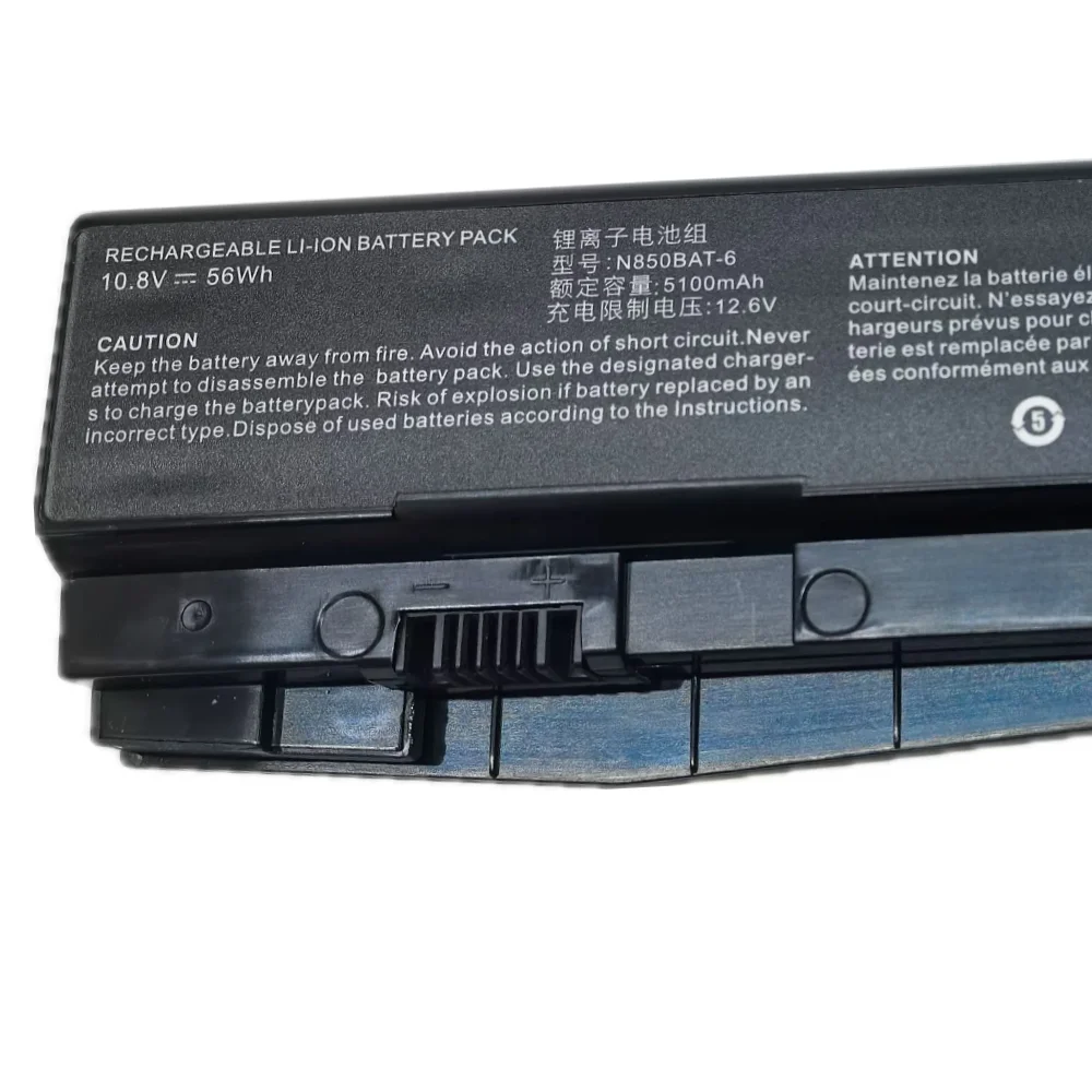 10 8 В 56 Втч аккумулятор nova портативный N850BAT-6 для Clevo N850 N850HC N850HJ N870HC N870HJ1 N870HK1 N850HK1