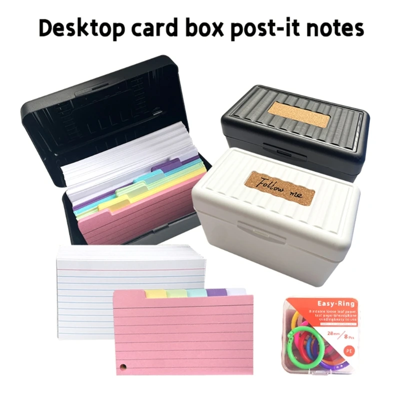

E9LB 3x5Inch Flashcards Divider Card Ruled Notecard with Tab for Taking To Do List