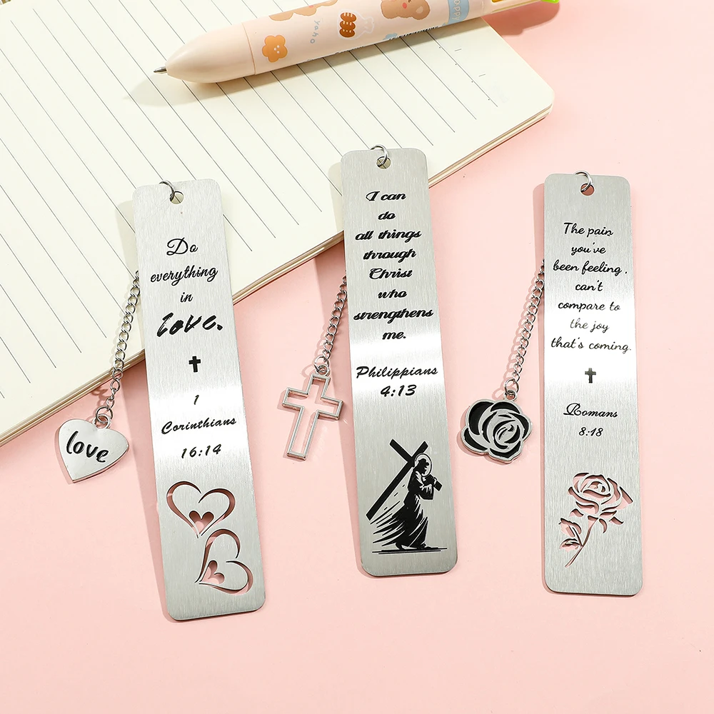 Закладка из нержавеющей стали Flower Love с подвесной закладкой подарок для чтения на