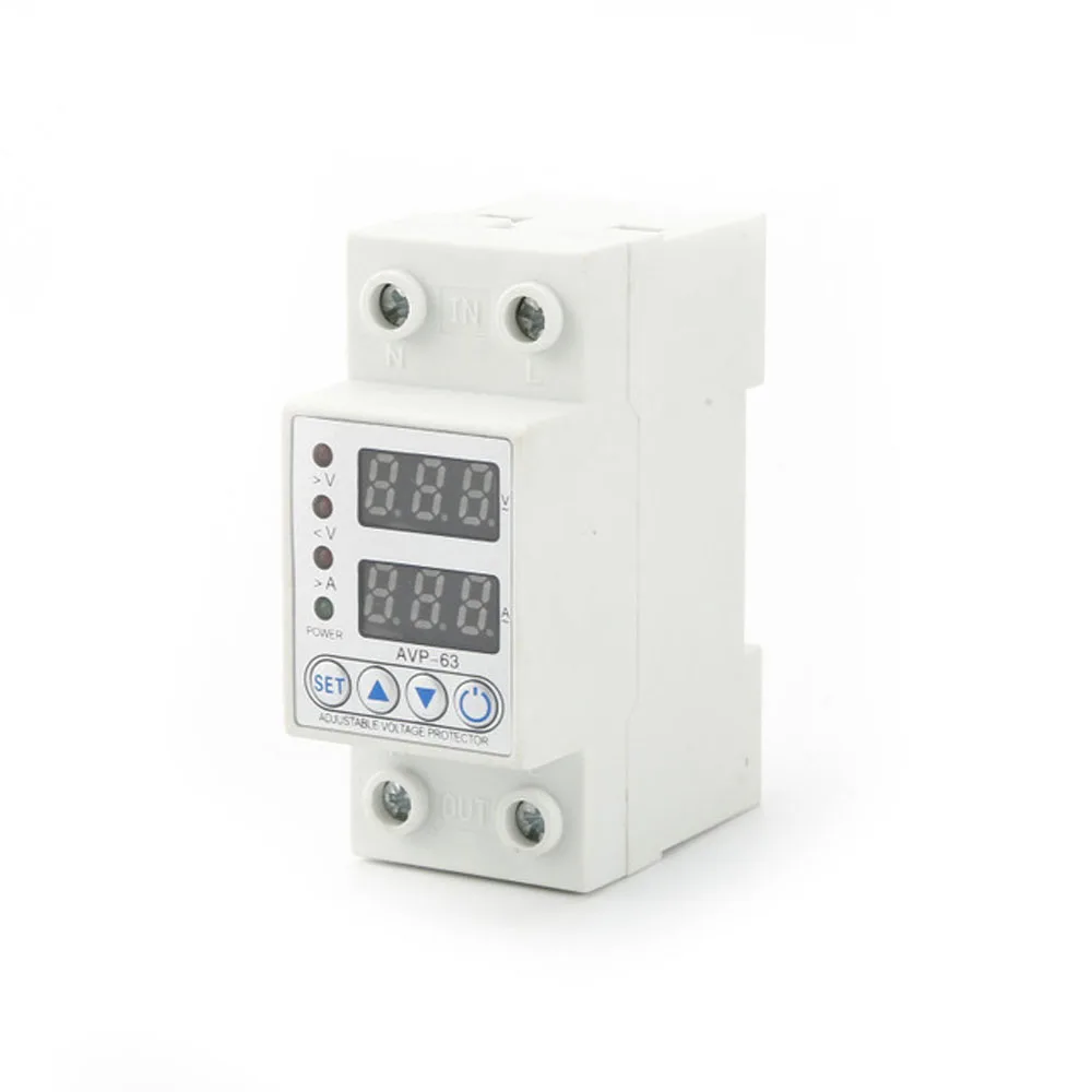 

40A/63A/80A 220V Self-resetting Switch Dual Display Protector Circuit Earth Leakage Over Under Voltage Protect Device