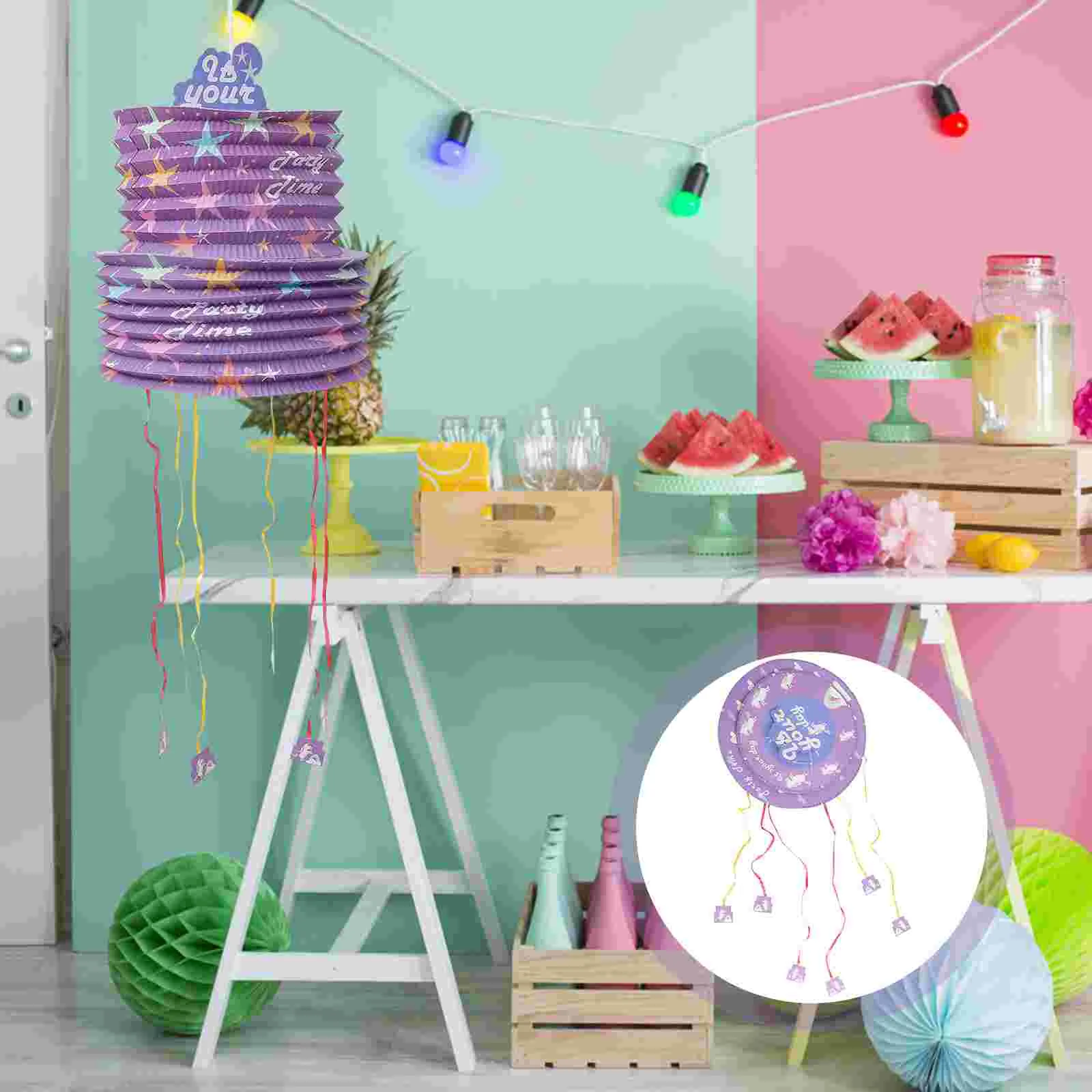 

Pinata Gift Box Childrens Toys Pinata Toy Mexican Piñata Game Props Lantern Pinata Toy Paper Birthday Lantern Pinata Baby