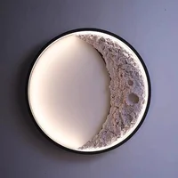 Nordic designer living room background wall moon wall lamp modern simple bedroom staircase porch mirror sun table lamp