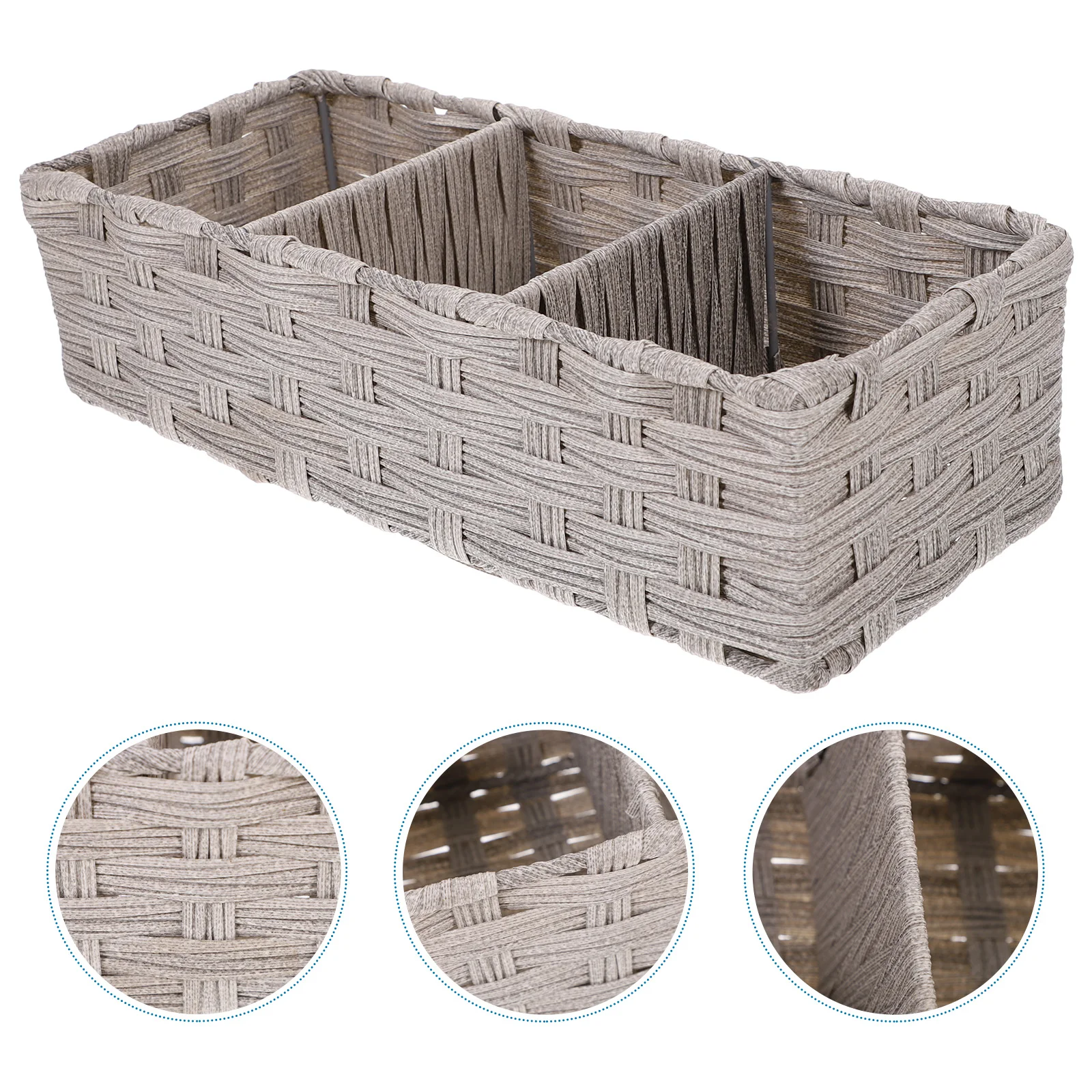 

Storage Box Compartment Basket Dividers Woven Baskets Storage Basket Seagrass Basket Straw Storage Box Trash Box Wicker Basket