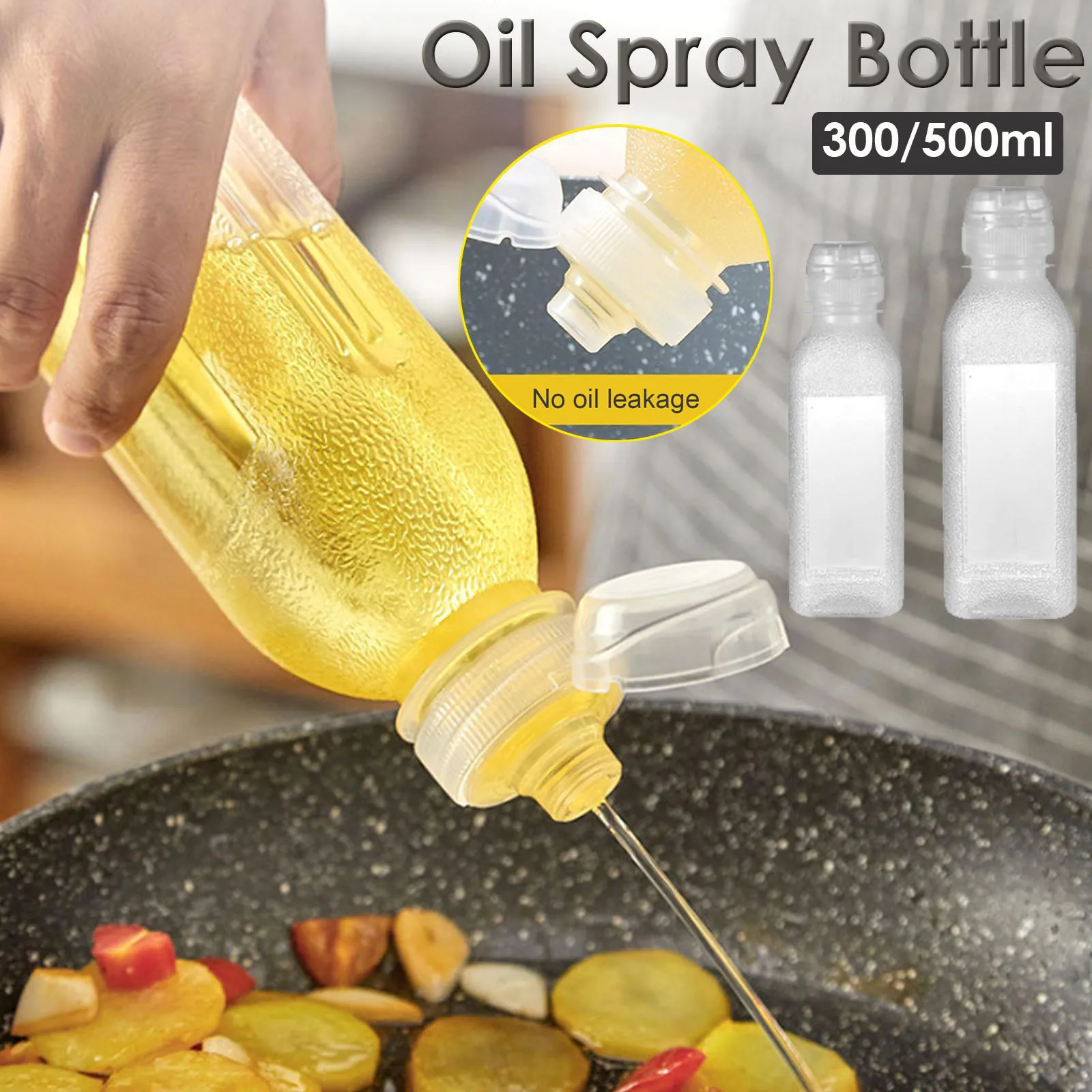 

2Pcs Kitchen Oil Spray Bottle Condiment Squeeze Bottles Cooking Baking Ketchup Mustard Mayo Hot Sauces Olive BBQ Oil Bottles