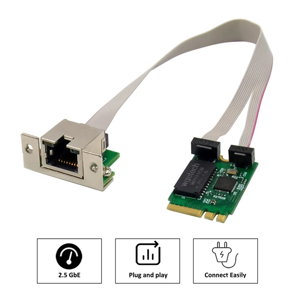 Ethernet-адаптер M.2 A+E 2 5G 5G/1G/100M Многогигабитная сетевая карта 8125B COM