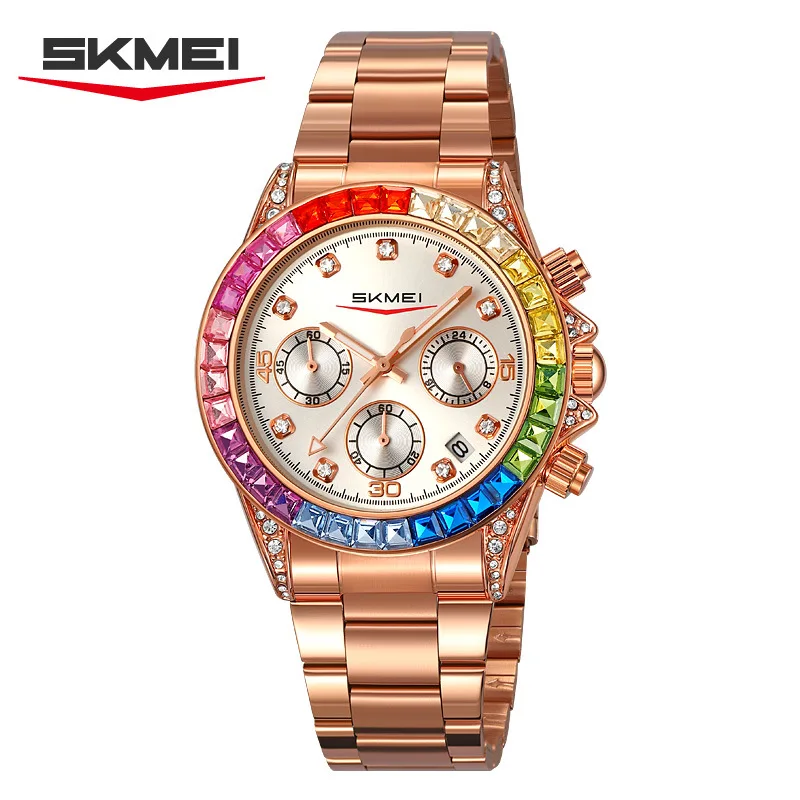 SkmeiFashion Мужские часыWind Rainbow Весенние повседневные женские часы Кварцевые
