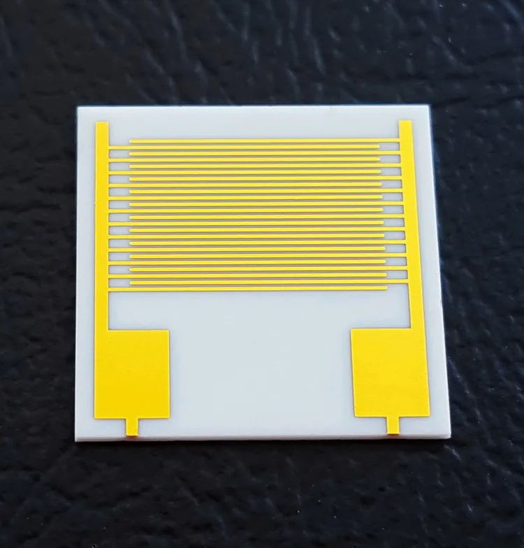 100um Interdigitated Gold Electrode Thin Film Circuit IDE Capacitive Array Gas Humidity Biosensor Chip