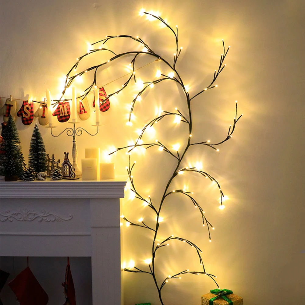

Arboreal Vine String Lamp Decor Home Ornaments Willow Twig Holiday Lighting Garden Supplies Waterproof for Outdoor Terrace Path