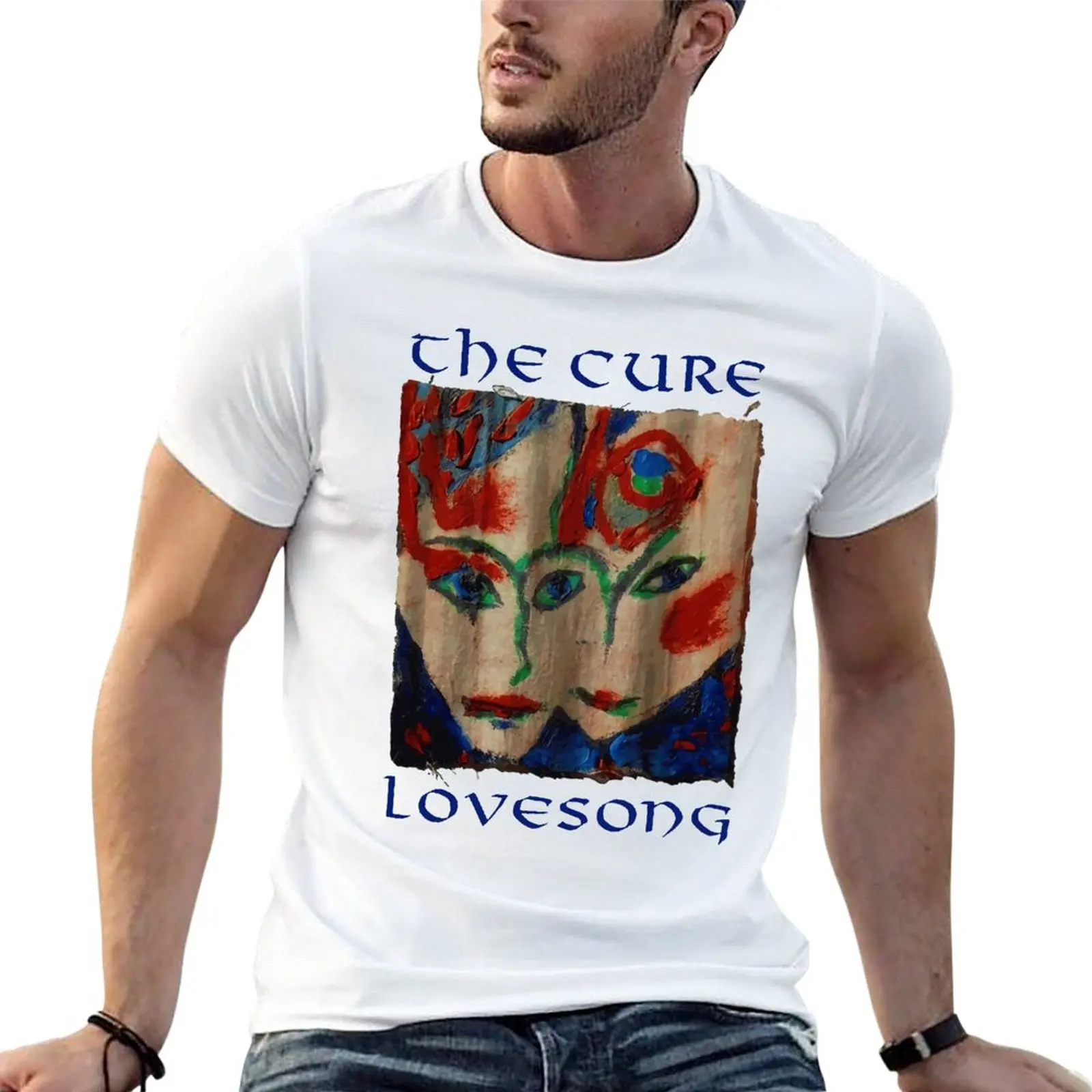 

Мужская футболка с коротким рукавом The Cure Lovesong, футболка большого размера с ремешком из тяжелого металла, модная уличная одежда