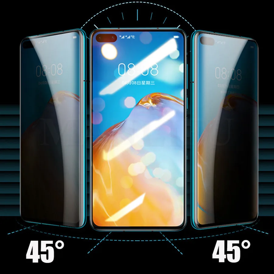

3D Curved Anti Spy Hydrogel Film For Huawei P50 P40 P30 Pro Lite Privacy Anti-Peep Screen Protector on Mate 30 40 20 Pro Film