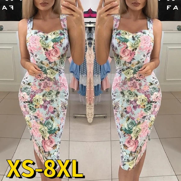 Bodycon Party Dress Summer Sexy Knee Length Skirt