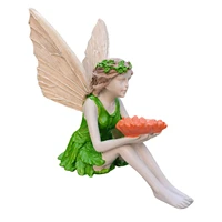 bird feeder angel girl fairy garden statue bird feeder garden art decor figurines hummingbird feeder and portrait sculpture lawn