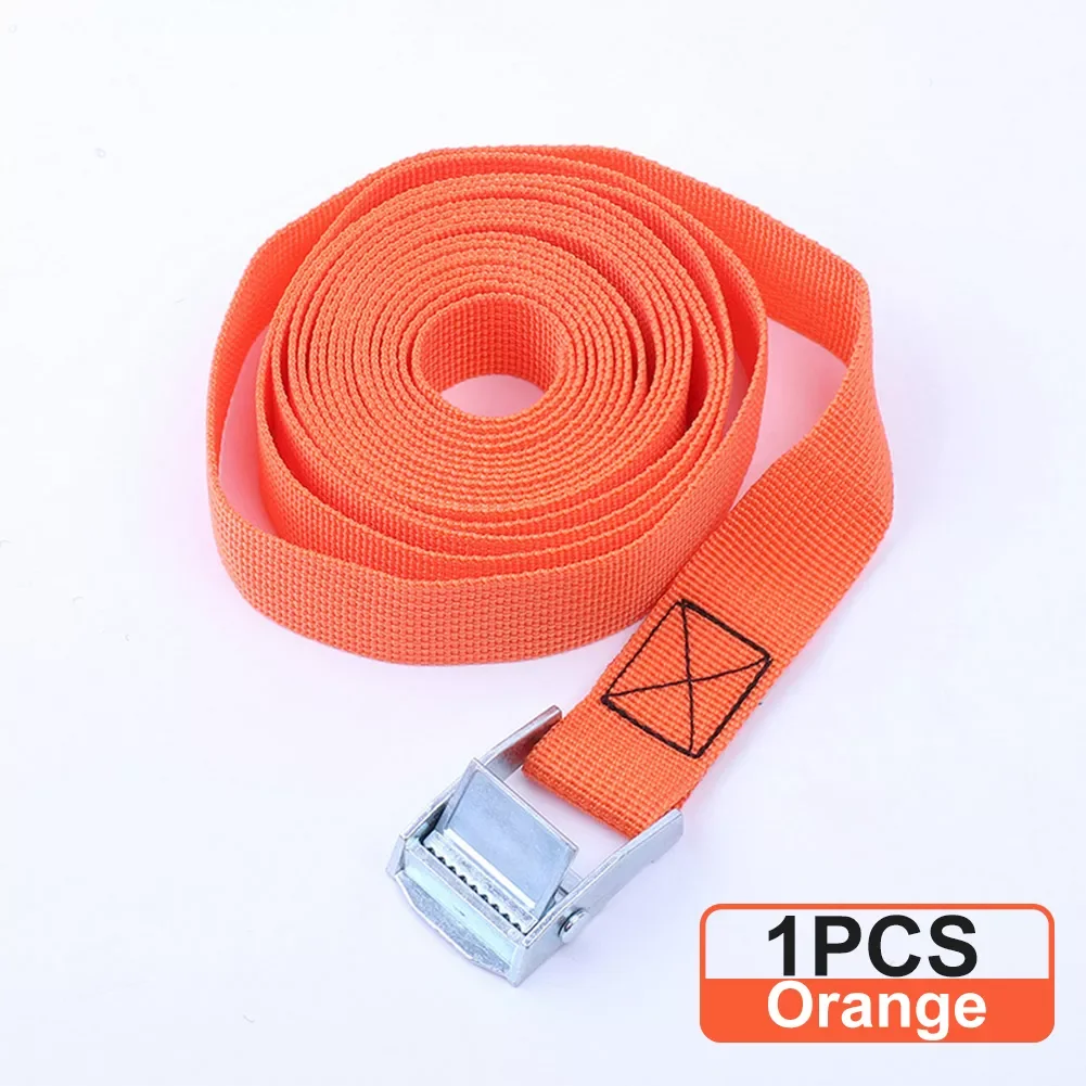 

2M Buckle Tie-Down Belt Cargo Straps for Car Motorcycle Bike with Metal Buckle Tow Rope Strong Ratchet Belt for Luggage Bag