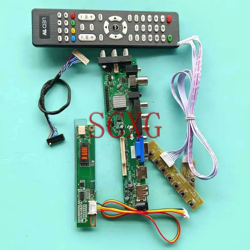 

DVB Digital Controller Board For HV121WX4 LP121WX1 LTD121EXVV USB HDMI-Compatible VGA AV RF LVDS-20Pin 1-CCFL 1280*800 Kit 12.1"