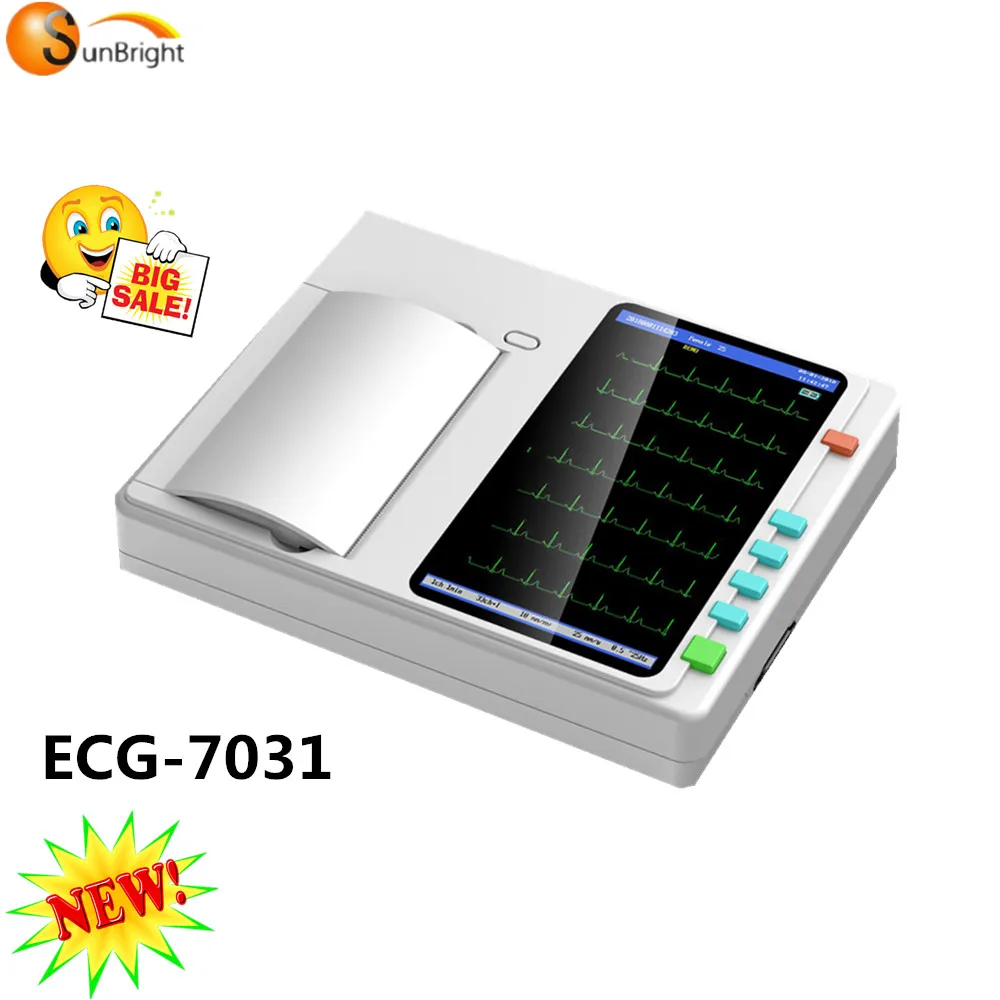 

Трехканальная машина для ЭКГ с сенсорным экраном SUN -7031 и термобумагой