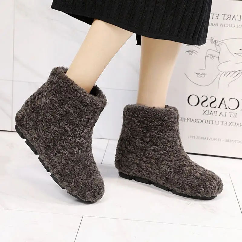 

Mao Mao Winter Shoes Snow Boots Women's 2022 New Fashion Joker Wear Non-slip Cashmere Padded High-top Lambswool Warm Boots.
