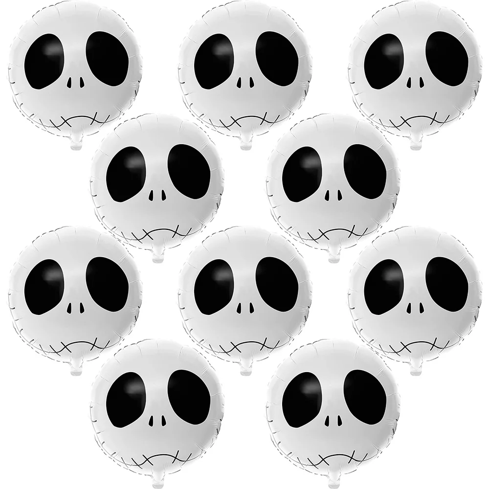 

10 PCS Halloween Skeleton Demon Aluminum Foil Balloon Suitable Halloween Cosplay Theme Party Decoration Wedding Birthday Decor