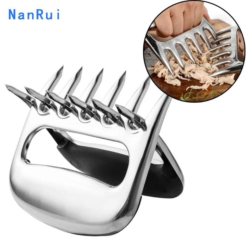 2pcs Manual Bear Claws Barbecue Fork BBQ Meat Fork Tongs Pull Meat Handler Pork Clamp Roasting Fork BBQ Tools Grill Accessories
