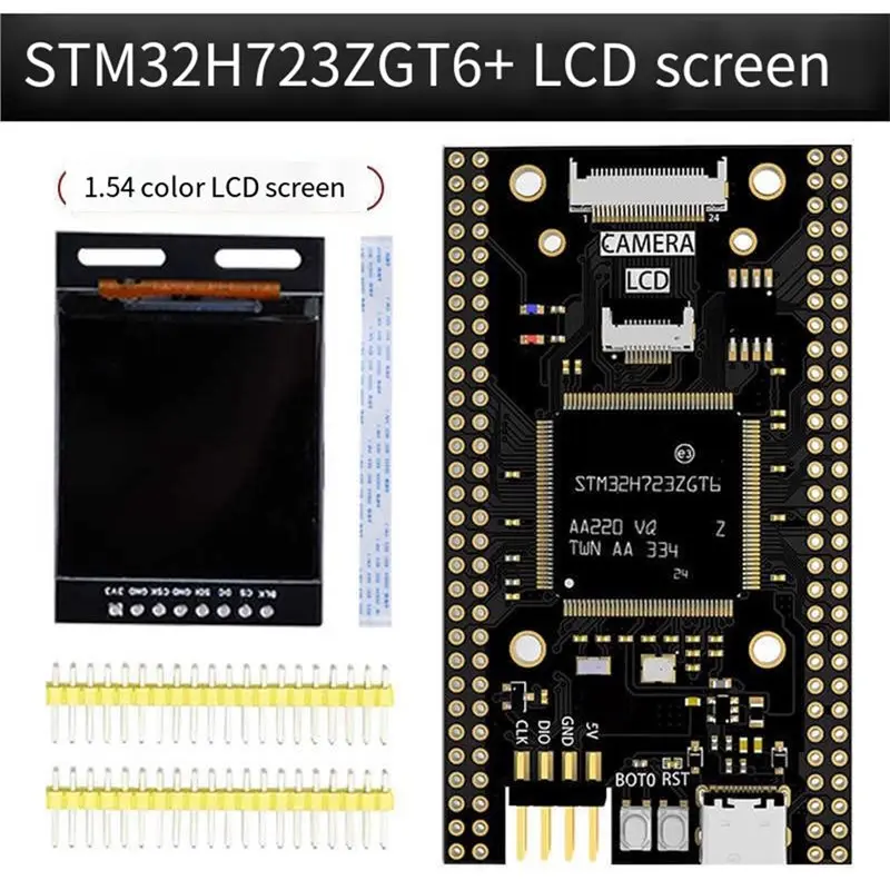 Фото Плата-ядро B03B-STM32H723ZGT6 Type-C с ЖК-экраном 1,54 дюйма, плата для разработки системы STM32H7, учебная плата ZGT6, SPI №5