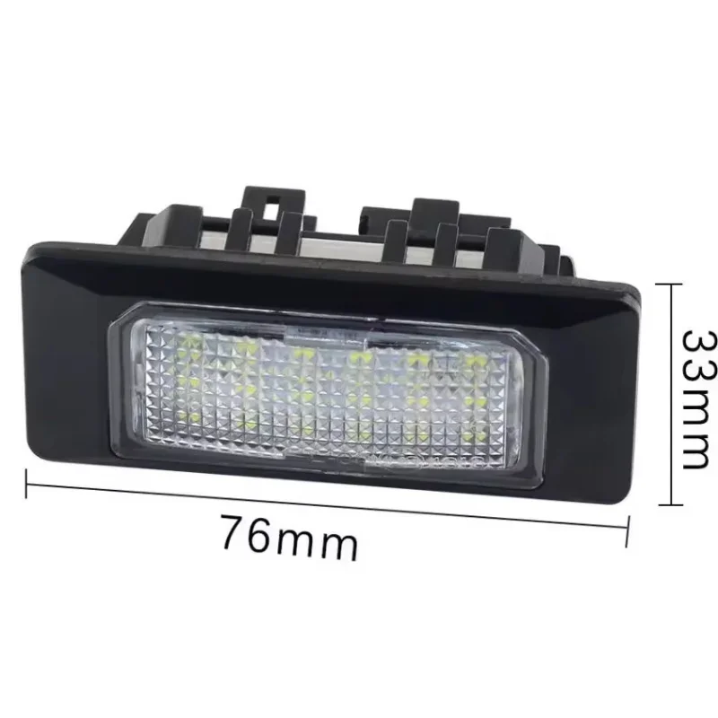 Фото 2 шт. светодиодный светильник номерного знака для VW Tiguan Touareg Passat Caddy Golf Plus 6/7 вариант Polo Jetta Sharan автомобильные лампы номерного знака №1