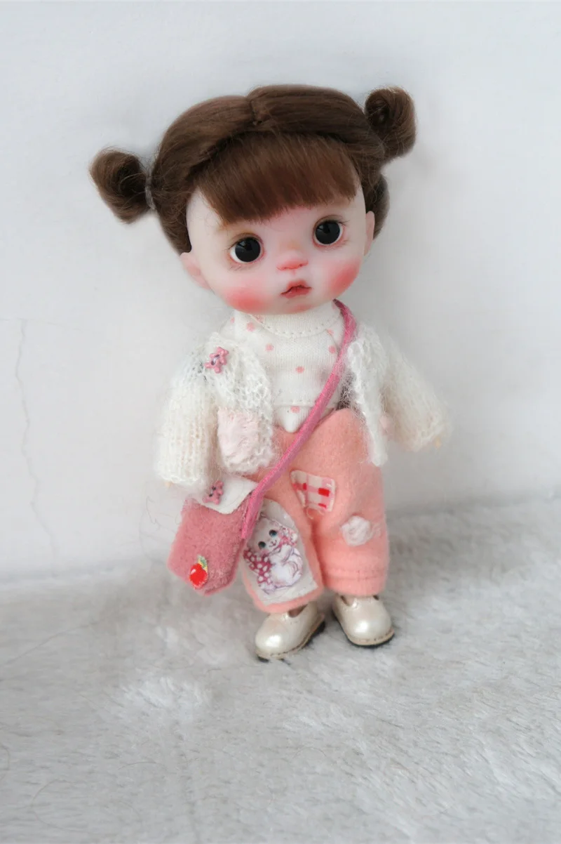 Топ JD666 1/8 Желтый кукольный парик Lati для окружности головы 13-15 см OB11 Модные волосы