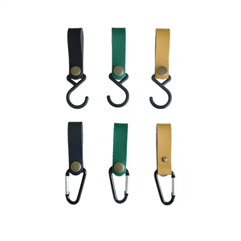 

S-shaped Leather Storage Hook Portable Outdoor Triangle Storage Rack Hook PU Hanging Buckle Camp Supplies Kitchen Easy Storage