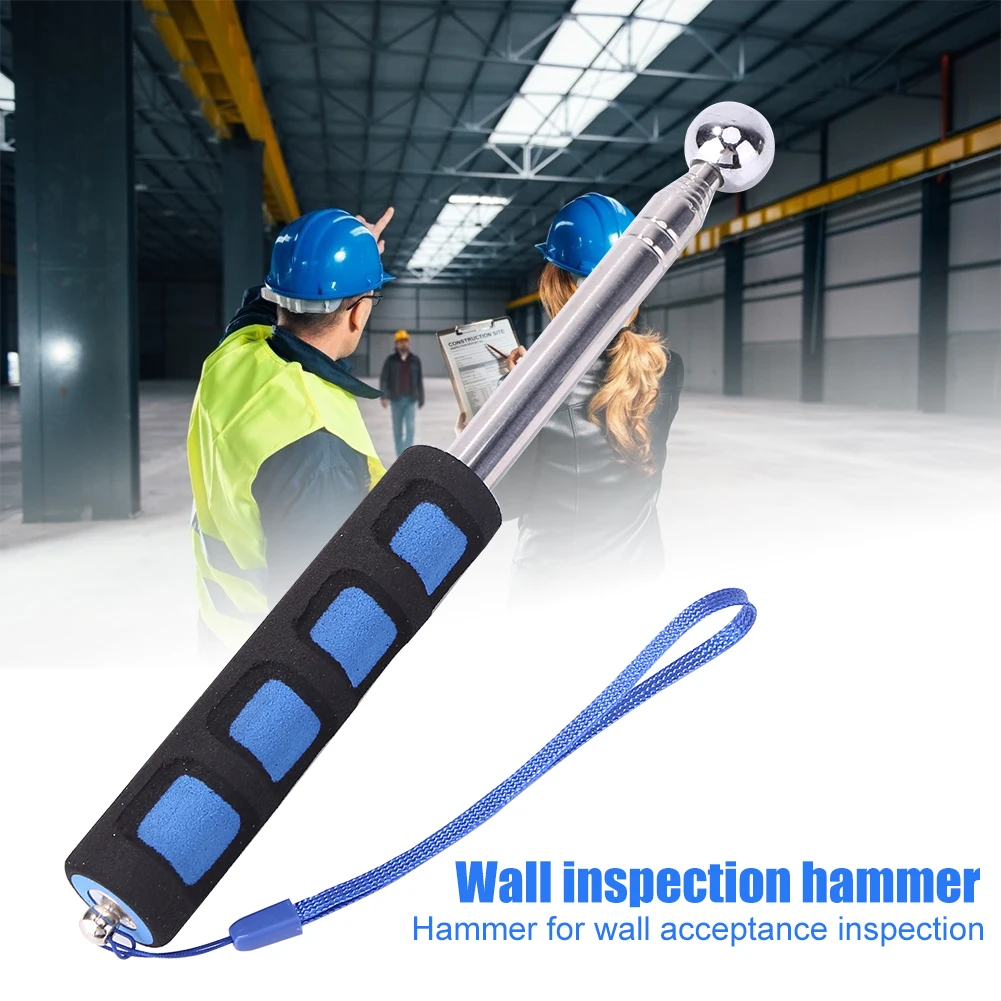 

Extendable Detection Stainless Steel Wall test Home Wall Check Telescopic Thickening Checker Hammer Inspection Tool