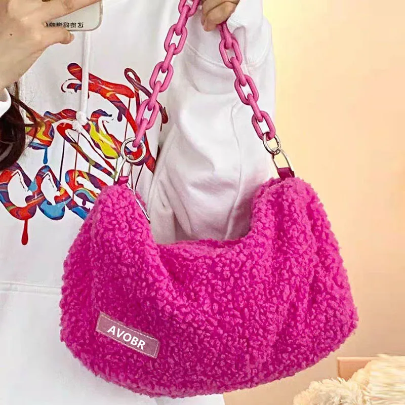 

Large Capacity Women Handbag Tote Bag New High-Capacity Plush Bag Portable Shoulder Bag Messenger Bag