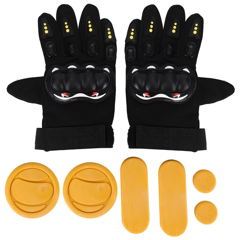 

New Hot DIY Longboard Slide Gloves Skateboard Gloves Foam Protector Downhill Longboarding Skate Gloves With Slider Puck