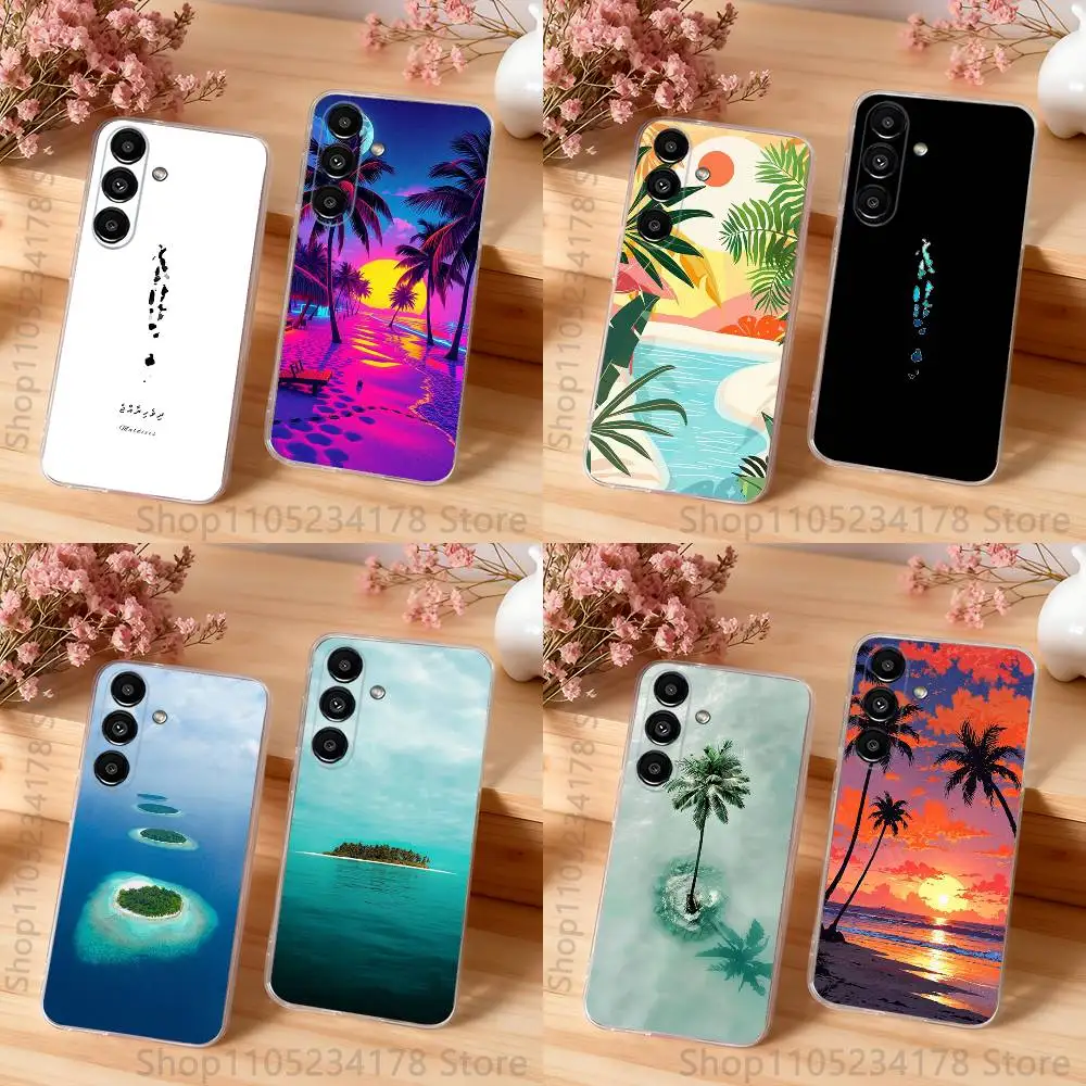 Фото Чехол для телефона с картой Мальдив для Samsung S24, S25, S30, S23, S21, S22, S20, S10, 5G, FE, Lite, Plus, ультрапрозрачный чехол №1