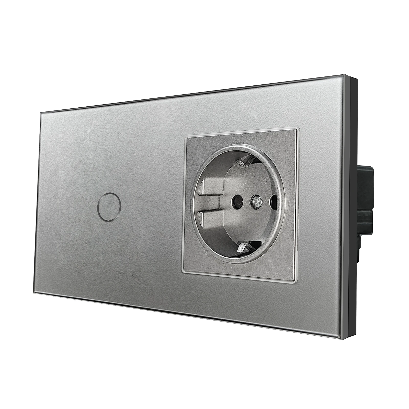 

UBARO ЕС 157*86 мм белая панель из закаленного стекла настенный сенсорный выключатель и розетка электрическая розетка 250 в 16 А сенсорная кнопка лампы 220 В 10 А