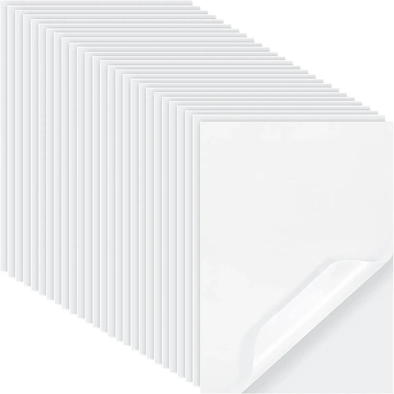 

50 Pcs Fusible Plush 11.81X7.87 Inch Double Sided Transparent Heat Melt Iron On Transfer Paper For Clothing