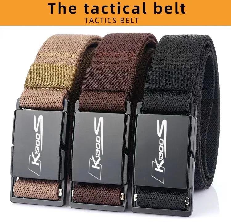 

For BMW K1300S K1300 S Elastic Belt Hard Metal Magnetic Buckle Quick Release Unisex Tactical Belt Outdoor Sports Accessories