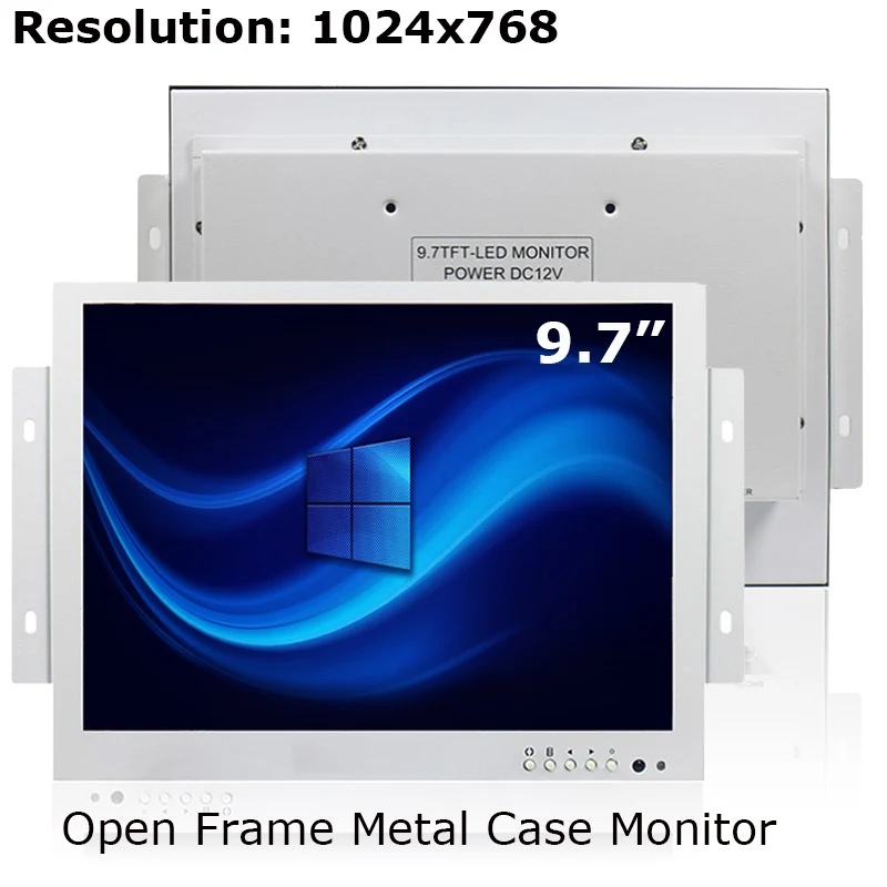 Сенсорный монитор TouchView 1024x768, белый цвет, 9,7/10 дюймов, открытая рамка, металлический, Стандартный, резистивный/емкостный, сенсорный экран, разрешение