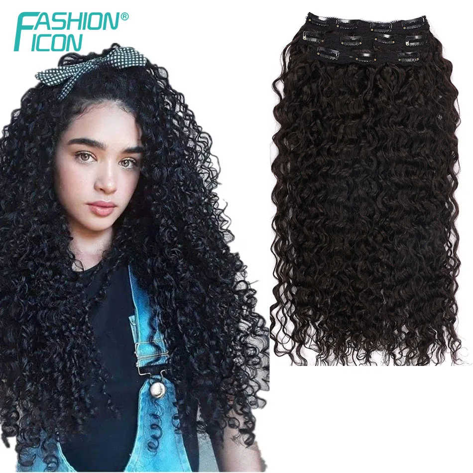 3 шт., женские кудрявые накладные пряди для наращивания волос, 28 дюймов